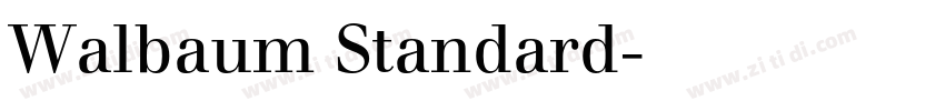 Walbaum Standard字体转换